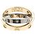 Cartier Be Love Ring Halb Diamant Silber Golden - Ansicht 5