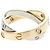 Cartier Be Love Ring Halb Diamant Silber Golden - Ansicht 6