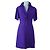 Lila Leinenkleid mit V-Ausschnitt SANDRO