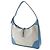 Borsa a Spalla Hermès Trim31 Toile H Triomphe Clemence Blu - vista 2