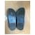 Sandali Dad Chanel in denim blu  - vista 2