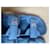 Sandali Dad Chanel in denim blu  - vista 7