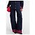 Jeans de pierna ancha de cintura alta BURBERRY Azul - vista 2