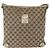 Borsa a Spalla GG Canvas Gucci Beige Oro 131326 Auth 167914 D'oro - vista 13