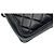 Borsa a spalla in pelle di vitello invecchiata trapuntata con logo CC in nero e hardware argentato di Chanel - vista 8