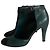 Décolleté in pelle bicolore Chanel Nero Verde scuro