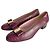 Salvatore Ferragamo Bordeauxfarbene Lederpumps mit Vara-Schleife