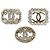 Set di spille 3 pezzi Coco Mark in metallo e strass CHANEL