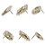 Set di spille 3 pezzi Coco Mark in metallo e strass CHANEL - vista 2