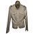 Giacca Gucci Beige con Collo Alto e Dettagli Dorati Crudo