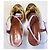 Sandali con plateau Bianca Saint Laurent oro velluto D'oro - vista 3