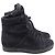 Sneakers alte con zeppa Prada Sport in suede nero - vista 2