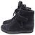 Sneakers alte con zeppa Prada Sport in suede nero - vista 4