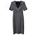 Hugo Boss Vestido midi em lã cinza Boss Danorla com listras e decote em V