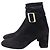 Botines con hebilla Britannia de Burberry en ante negro - vista 4