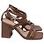 Sandali con tacco a blocco con cinturini Gianvito Rossi in pelle marrone