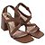 Sandali con tacco a blocco con cinturini Gianvito Rossi in pelle marrone - vista 3