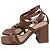 Sandali con tacco a blocco con cinturini Gianvito Rossi in pelle marrone - vista 4