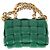 Borsa a Spalla Padded Cassette in Pelle Verde di Bottega Veneta - vista 4