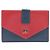 Billetera compacta de cuero Roberta di Camerino Roja Azul marino