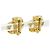 Orecchini CD in strass con logo dorato Christian Dior D'oro - vista 2