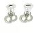 Orecchini in argento con logo CD Christian Dior - vista 7