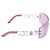 Óculos de sol sem aro Dior Diorlywood YB7 com lente rosa e strass com aro prateado Prata - vista 4