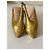 Tacchi con tacco Gucci in pelle oro - vista 12