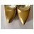 Tacchi con tacco Gucci in pelle oro - vista 5