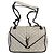 Collège Saint Laurent Borsa College Chevron in pelle bianca Bianco