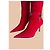 Autre Marque Stivali alti in suede rosso con decorazioni a stella - vista 3