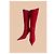 Autre Marque Stivali alti in suede rosso con decorazioni a stella - vista 6