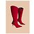 Autre Marque Stivali alti in suede rosso con decorazioni a stella - vista 9