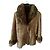 Autre Marque Lammleder Jacke beige 3/4 Ärmel