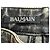 Minifalda de denim elástico Balmain negra Negro - vista 4