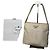 Borsa Triangolare in Poliestere Vintage Prada Beige