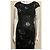 Vera Wang Abito da sera in paillettes e pizzo con strascico a pesce Nero Metallico - vista 4