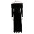 Jenny Packham Schwarzes Samt-Abendkleid
