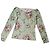 Camiseta de manga larga Blumarine con estampado floral Multicolor Verde