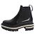 Christian Louboutin Schwarze Plateauboots mit Nieten - Größe EU 35 (UK 2)