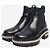 Christian Louboutin Schwarze Plateauboots mit Nieten - Größe EU 35 (UK 2) - Ansicht 2