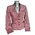 Irene Van Ryb Blazer Hahnentrittmuster Rot Weiß