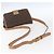 Céline Celine Vintage Macadam Circle Logo Canvas et cuir Marron - vue 7