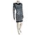 Schwarzes Balmain-Kleid, Strass und Zebra-Muster - Ansicht 3