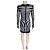 Schwarzes Balmain-Kleid, Strass und Zebra-Muster - Ansicht 5