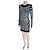 Schwarzes Balmain-Kleid, Strass und Zebra-Muster - Ansicht 7