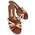 Mule in pelle di serpente con punta aperta Manolo Blahnik Marrone - vista 8