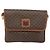 Céline Celine Vintage Macadam Schultertasche aus Canvas und Leder Braun