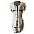 Vestido Chanel Crema de Seda y Viscosa con Botones Logo CC Crudo