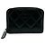 Monedero redondo de cuero negro Chanel